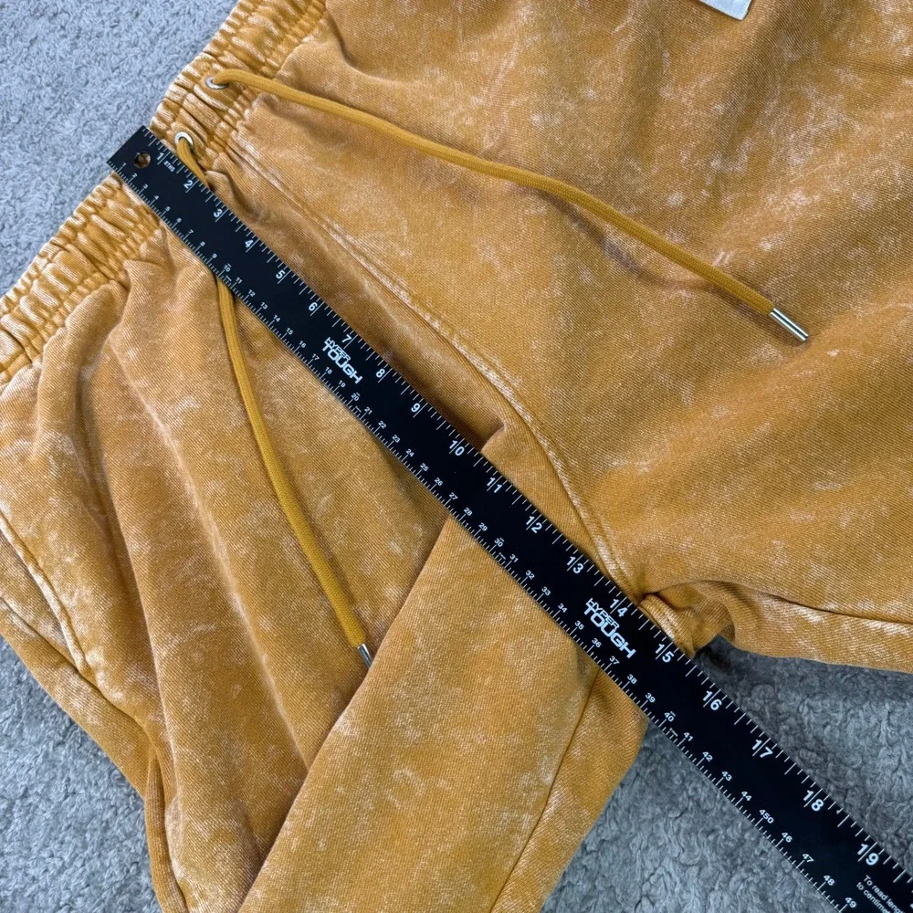 Jordan Essentials Flight Mens Acid Wash Fleece Pants Mustard DR3089-712 XXL NWT